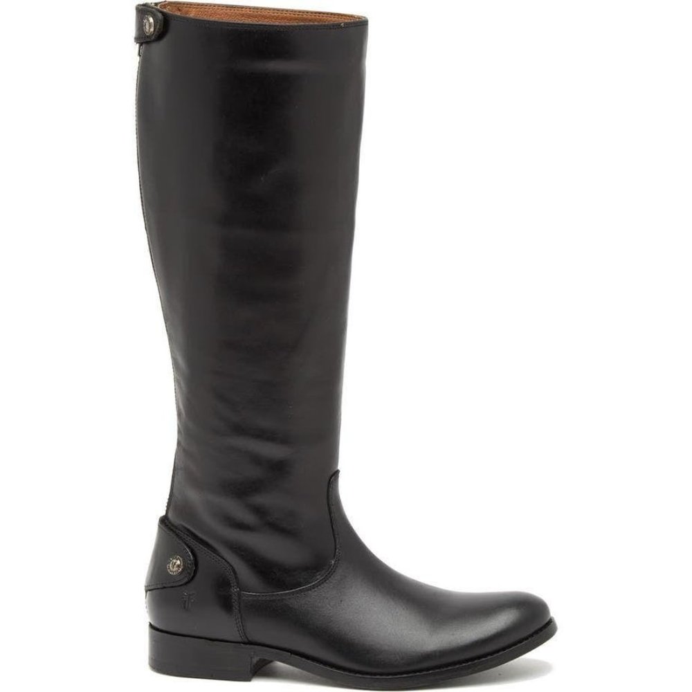 FRYE Melissa Button Zip Back Knee High Riding Boot Black 6 NEW - Picture 2 of 12